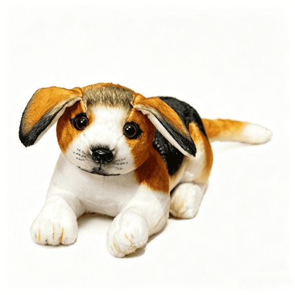 Lifelike Beagle Dog Plush Toy, Realistic Hound Dog Teddy Stuffed Animal, Cute Puppy Toy Gift