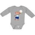thumbnail image 3 of Inktastic Volleyball Player Boys Cute Monkey Boys Long Sleeve Baby Bodysuit, 3 of 5