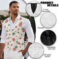 thumbnail image 7 of Uorisanigo Christmas Snowflake Print Men's Vests Casual with Pockets Mens Vests Casual Dress Slim Fit Sleeveless Dress Waistcoats Fashion for Men Size L, 7 of 7