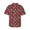 thumbnail image 3 of Bixox Men's Hawaiian Shirts Men's Red Floral Print Short-Sleeve Shirt-3X-Large, 3 of 8