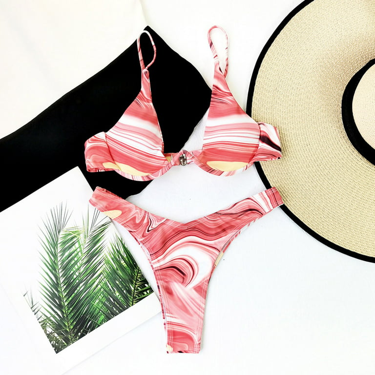 Buy Lavany Women Tankini wimsuit, Rainbow Bikini Set Push-Up Padded 2 Piece  Swimwear at