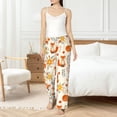 thumbnail image 4 of Salouo Flower Fox Print Women's Pajama Pants Casual Loose Sweatpants PJs Flowy Pants Drawstring Palazzo for Women Wide Leg Pants Lounge Pajama -Medium, 4 of 8