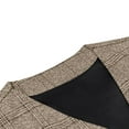 thumbnail image 5 of purcolt Mens Vintage Plaid Suit Vest V-Neck Herringbone Wool Tweed Vest Slim Fit Waistcoat Formal Business Casual Tuxedo for Wedding Groosmen, 5 of 7