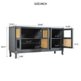 thumbnail image 6 of Antique Dark Grey Sideboard with Rattan Doors - Adds Elegance to Dining Areas, 6 of 7
