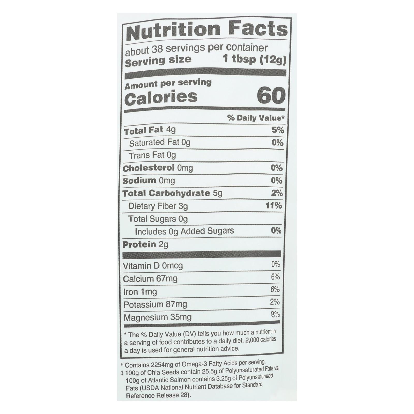 Navitas Organic Chia Seeds 16 oz (Pack of 4)