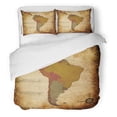 thumbnail image 1 of Juego de ropa de cama de 3 Piezas ABPHQTO América del Mapa Antiguo Funda nórdica Twin con 2 fundas de almohada, 1 of 1