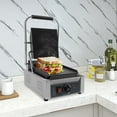 thumbnail image 3 of 1800W 110V Commercial Panini Press Grill, Double-Sided Heating Sandwich Maker w/ Enamel Coating for Restaurants & Food Trucks, 3 of 16