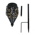 thumbnail image 5 of Mainstays Outdoor 22.3" H x 4.1" L x 4.1" W Solar Black Metal Flickering LED Pathway Light, 5 of 10