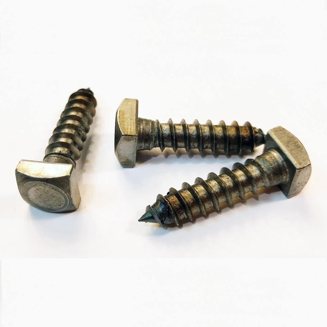 (25) 3/8" x 1-1/2" Lag Screws Antique Square