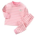 thumbnail image 4 of KPOPLK Children's Thermal Underwear Set with Three Of Cotton and Thickened Fabric for Men and Women's Autumn and Winter Home Wear Baby's Clothing toddler boys clothes (Pink,18-24 Months), 4 of 4