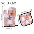 thumbnail image 2 of Yayeee Oven Mitts and Pot Holder Set of 4 Heat Resistant Kitchen Gloves Baking Hot Pad, Cartoon Halloween Ghosts, 2 of 5