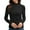 Black, variant on Women's Long Sleeve Mock Turtleneck Tops Casual Slim Fitted Lightweight Under Layer Pullover Shirts