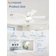 thumbnail image 5 of Ventilador de Techo ZMISHIBO 42" Control por App y Control Remoto Blanco, 5 of 8