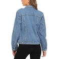 thumbnail image 2 of Chaqueta vaquera MISS MOLY para mujer con botones, manga larga, azul M, 2 of 4