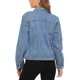 thumbnail image 2 of Chaqueta vaquera MISS MOLY para mujer con botones, manga larga, azul L, 2 of 4