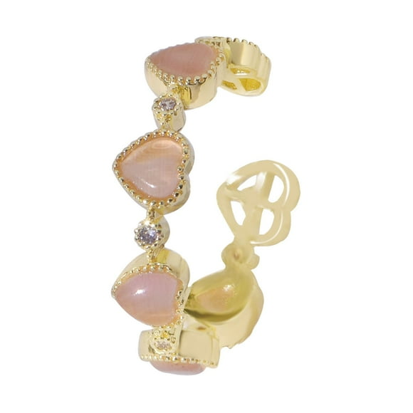 TopLLC Rings Peach Heart Open Female Trendsetter Sweet Fashion Heart Heart ring