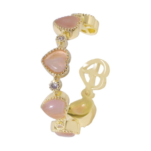 Anillos para mujer, regalos para mujer, corazón de melocotón, abierto, femenino, creador de tendencias, dulce corazón de moda, anillo de corazón