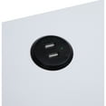 thumbnail image 4 of Fierce White and Black Accent Table with Built-in USB Port, 4 of 12