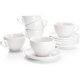 thumbnail image 1 of Juego de 6 tazas de café expreso con platillos de porcelana, colores surtidos, 1 of 8