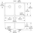 thumbnail image 7 of Elkay Lustertone Classic Stainless Steel 31-1/4" x 20" x 9-7/8", Double Bowl Undermount Sink with Perfect Drain, 7 of 7