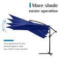 thumbnail image 4 of Lacoo 10-Foot Offset Hanging Polyester Market Outdoor Patio Umbrella with Steel Frame and Easy Tilt, Dark Blue, 4 of 7