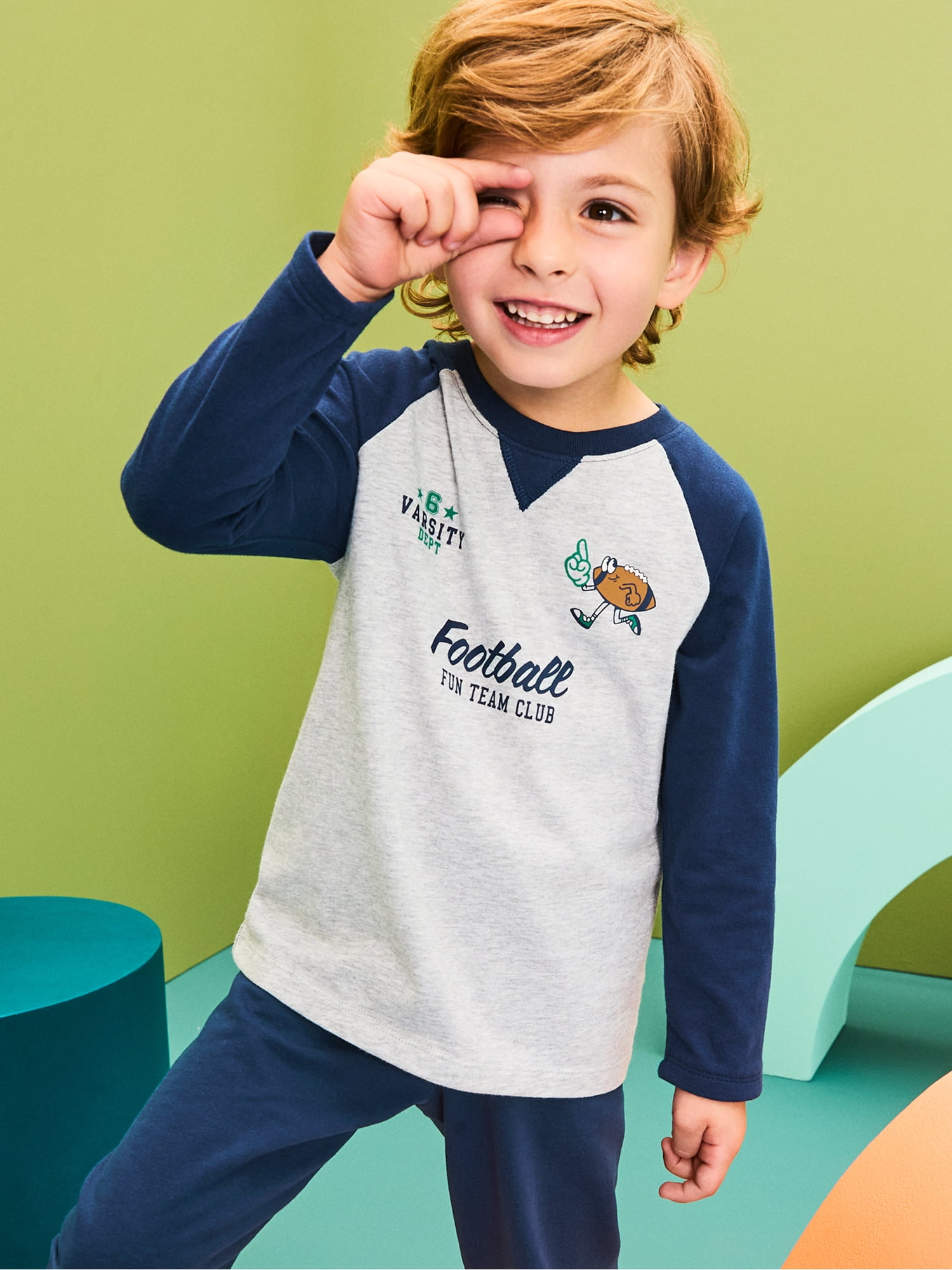 Garanimals Baby & Toddler Boys Long Sleeve Shirts, Single & 3-Pack, Sizes 0-6T