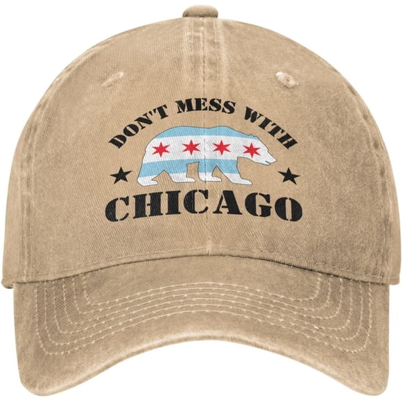 Ne Pas Gâcher avec Chapeau de Chicago Drapeau de la Ville Casquette Rétro Chicago Forte