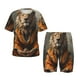thumbnail image 1 of Balery Jungle Meditating Lion Conjunto de Pijama Infantil de Manga Corta con Estampado – Ropa de Dormir de Algodón Suave-Large, 1 of 6