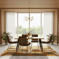 thumbnail image 4 of Homy Casa 63 inch Industrial Dining Set for 4, Faux Wood Table and 4 Faux Leather Chairs, 4 of 12