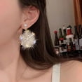 thumbnail image 4 of Versatile Snowflake Earrings Perfect For Casual Dates And Formal Event, 4 of 7