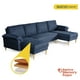 thumbnail image 2 of Sala Modular Doble Chaise Makora Salazar con Memory Foam Color Azul Lino Respaldo Reclinable de 3 Posiciones, 2 of 7