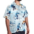 thumbnail image 2 of Ice Hockey Men's Short Sleeve Beach Shirts, Hawaiian Printed Button Down Summer Casual Unisex Men's Shirts, 2 of 6