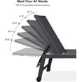 thumbnail image 4 of PURPLE LEAF Outdoor Chaise Lounge Set of 3， Dark Grey Aluminum Lounge Adjustable Chairs with Wheels and Table for Patio Deck Pool Yard，Charcoal Grey, 4 of 7