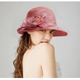thumbnail image 2 of Women Organza Derby Church Wedding Fascinators Cloche Bucket Bowler Hat, 2 of 6
