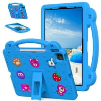for Walmart Onn 7 Gen 4 7.0" Case for Kids, Children Friendly DIY Cartoon EVA Foam Protective Handle Stand Cover for Onn 7 inch 2024 4th Generation Tablet (Model 100135924),Skyblue