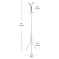 thumbnail image 4 of Mind Reader Freestanding Coat Rack, Multi-Hook Organizer for Office or Entryway, Metal, White, 4 of 9