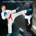thumbnail image 2 of Saco de boxeo inflable, saco de arena, entrenamiento de gimnasia para niños, juguete para aliviar el estrés (negro) Ndcxsfigh Para Estrenar, 2 of 2