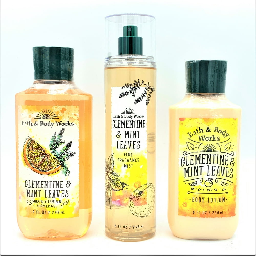 Bath and Body Works Clementine and Mint Leaves Body Lotion, Fine