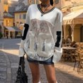 thumbnail image 5 of See Through Jersey for Women V Neck Long Sleeve See Through Jersey Sports Number Tops Streetwear for Sports imaginative, 5 of 6