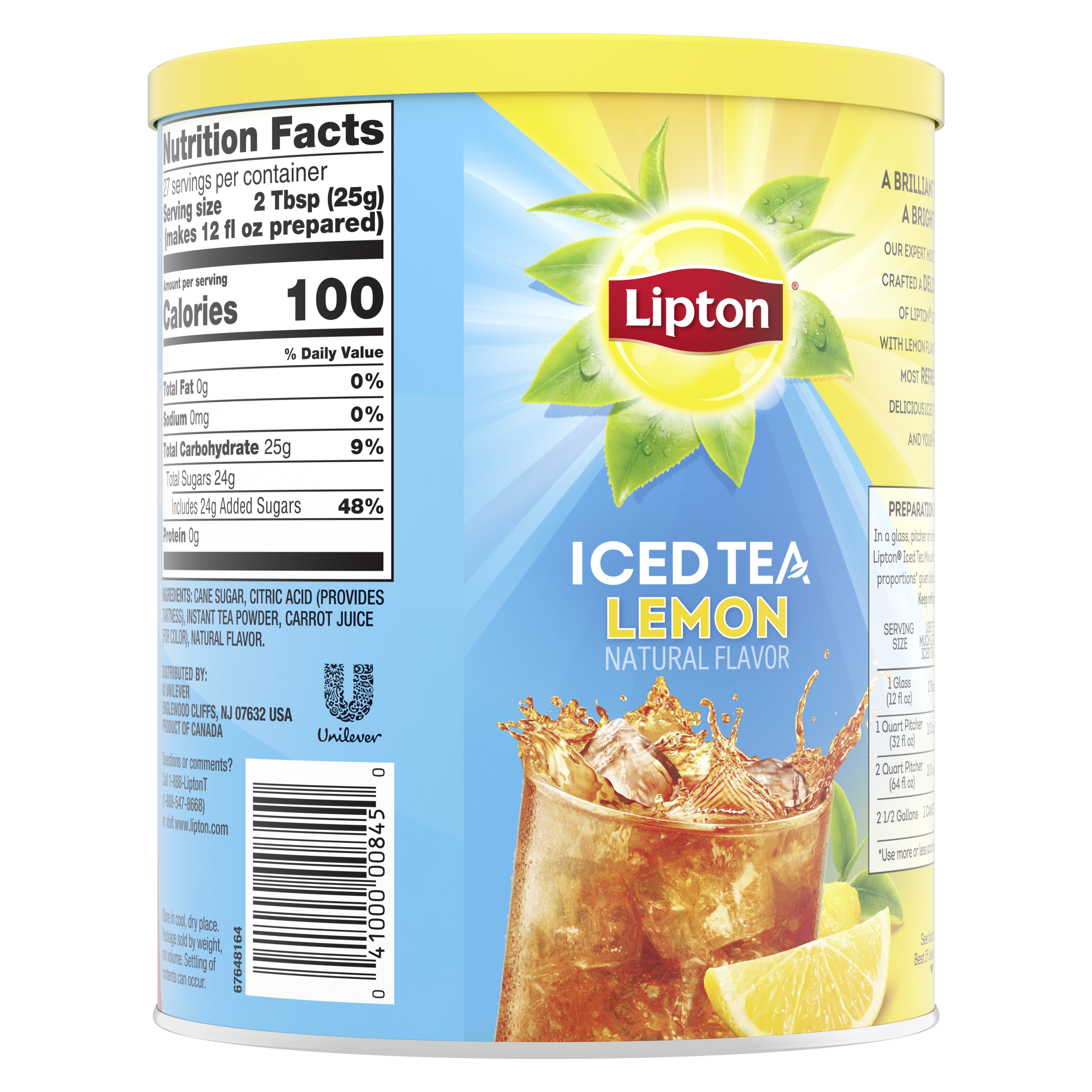Nutritional Value Of Lipton Iced Tea Besto Blog