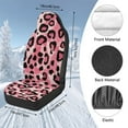 thumbnail image 7 of Pzuqiu Pink Leopard Print Car Seat Covers Soft Comfortable 2 Pcs Car Seat Protector Front Seats Only All-Season Protection Anti-Slip Automotive Interior Accessories Fit for Cars Sedan SUV, 7 of 7