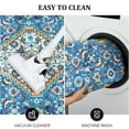 thumbnail image 7 of Tzou Persian Washable Rugs 5x7ft for Living Room(Navy/Turquoise), 7 of 7