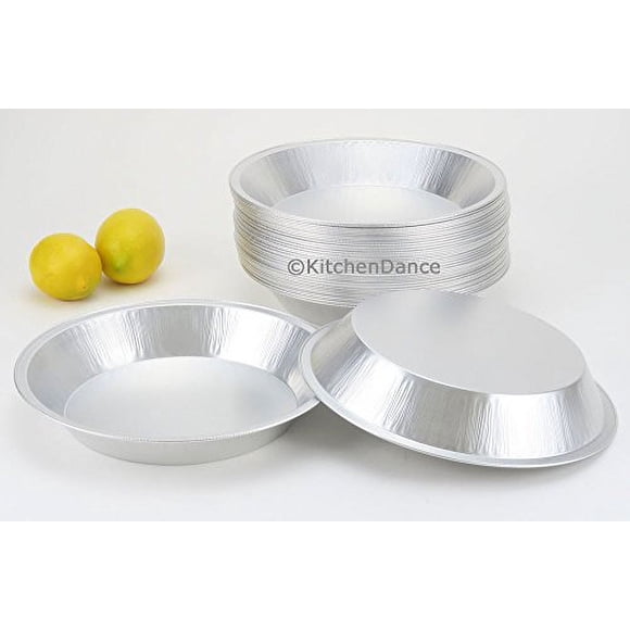 9 Heavy Duty Foil Pie Pans- 1 1/2 Deep- Disposable or Re
