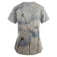 thumbnail image 3 of EHTMSAK Scrubs Tops for Womens Xi Floral with Pocket Classic Fit V-Neck Short Sleeve Scrub Top Blue S, 3 of 3