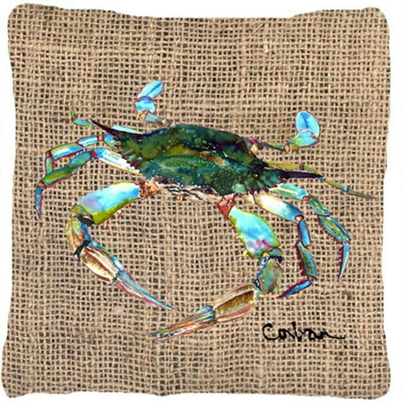 Carolines Treasures  Crab Indoor & Outdoor Fabric Decorative Pillow