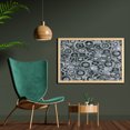 thumbnail image 2 of Clock Wall Art with Frame, Realistic Look Cogwheels Mechanism Gear Engineering and Technologic Themed Pattern, Printed Fabric Poster for Bathroom Living Room, 35" x 23", Grey Grey, by Ambesonne, 2 of 2