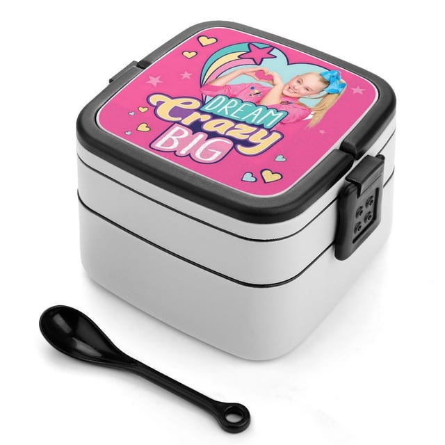 JOJO Siwa Fiambrera de Doble Capa, Contenedor de Almuerzo Portátil Apilable, Almacenamiento de Alimentos Hermético a Prueba de Fugas, 1000ml
