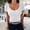 White, variant on QHWAUAKFBN Womens T Shirts Graphic Crew Neck Short Sleeve Slim Fit Collection Ribbed Knit Tshirts Top