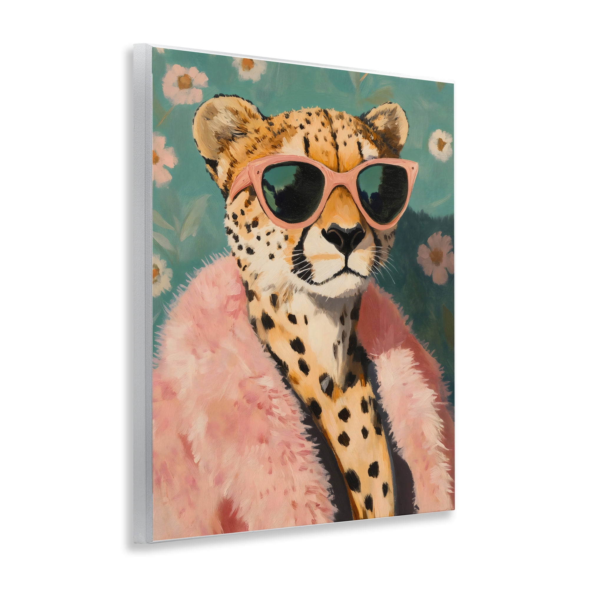Stupell Industries Glam Cheetah in Pink Fur Wall Plaque Art, design by The Prints Vibe