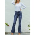thumbnail image 2 of HOTAPEI Flare Jeans for Women Mid Rise Jeans Wide Leg Denim Pants, 2 of 5